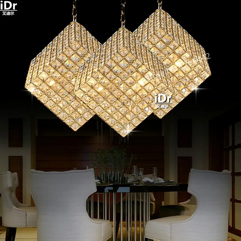 Оптовая продажа с фабрики креативный квадратный люстра из кованого железа лампа