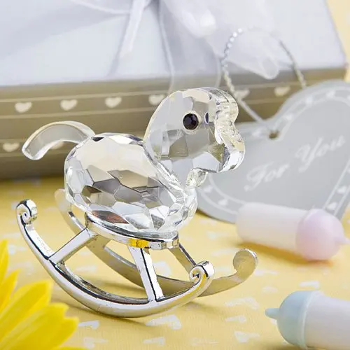 

50PCS/LOT Crystal horse baby shower baptism party gift present Keepsake