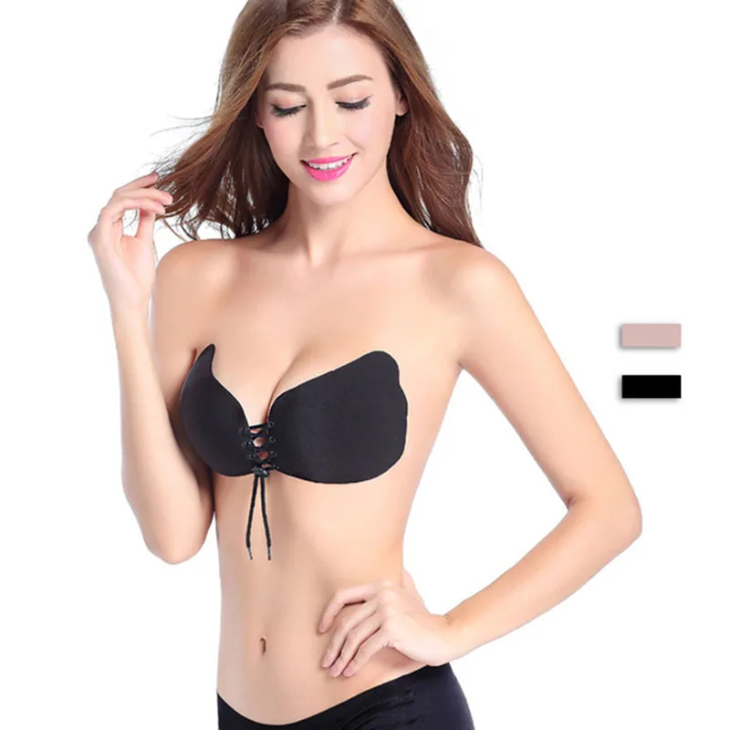 Модные женские белье сплошной Невидимый Сексуальный Бюстгальтер Push Up застежка