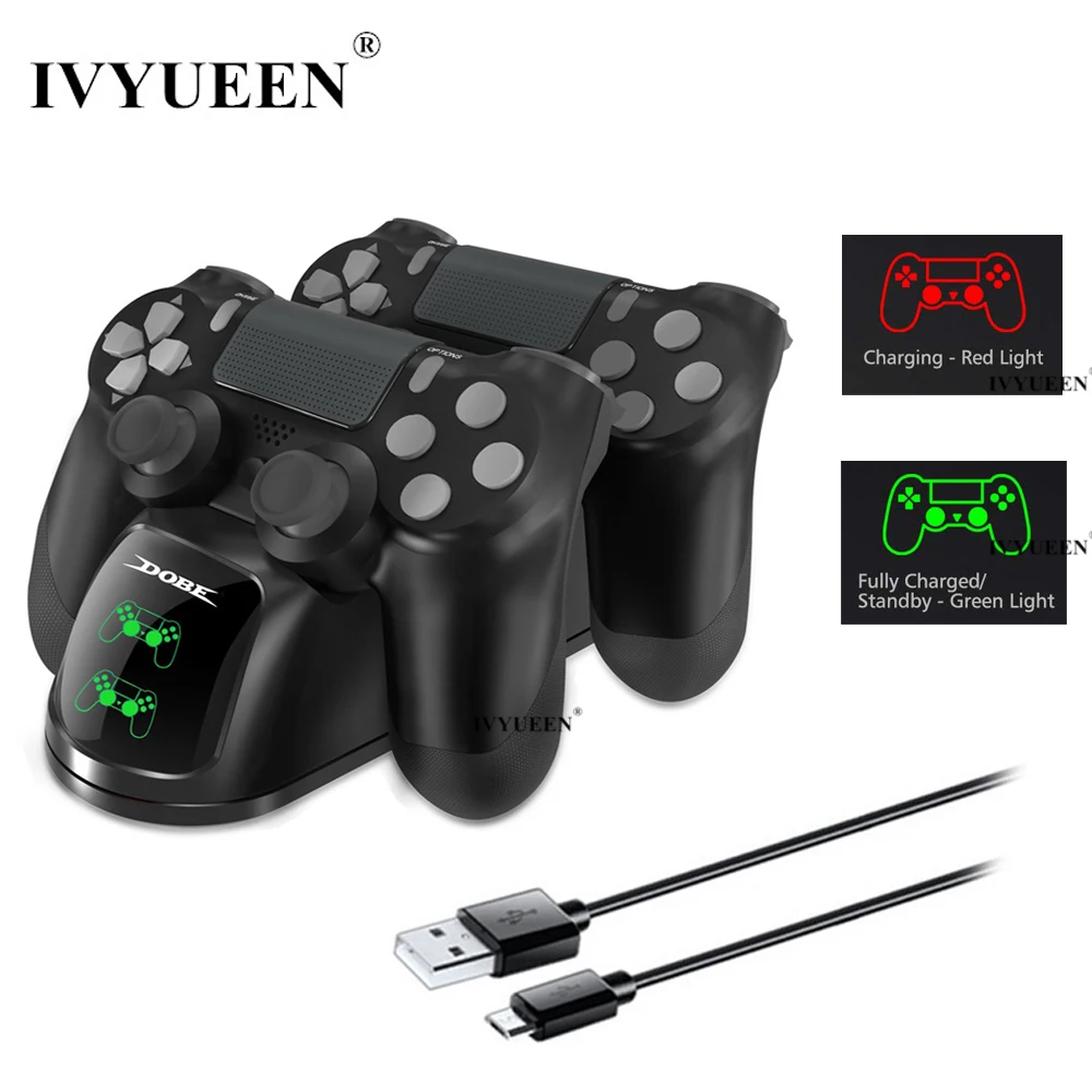IVYUEEN для Игровые приставки 4 PS4 Pro Slim контроллер USB быстрая зарядка док-станция