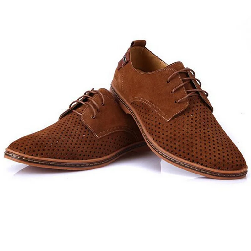 Tangnest/мужские туфли оксфорды Мужская Летняя обувь из дышащей замши модельные с