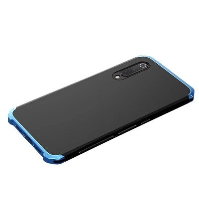 Чехол Ollivan для Xiaomi mi 9 с алюминиевой металлической рамкой, жесткий чехол-накладка из поликарбоната для Xiaomi mi 9 SE mi 9, защитный чехол, Fundas Coque - Цвет: black blue