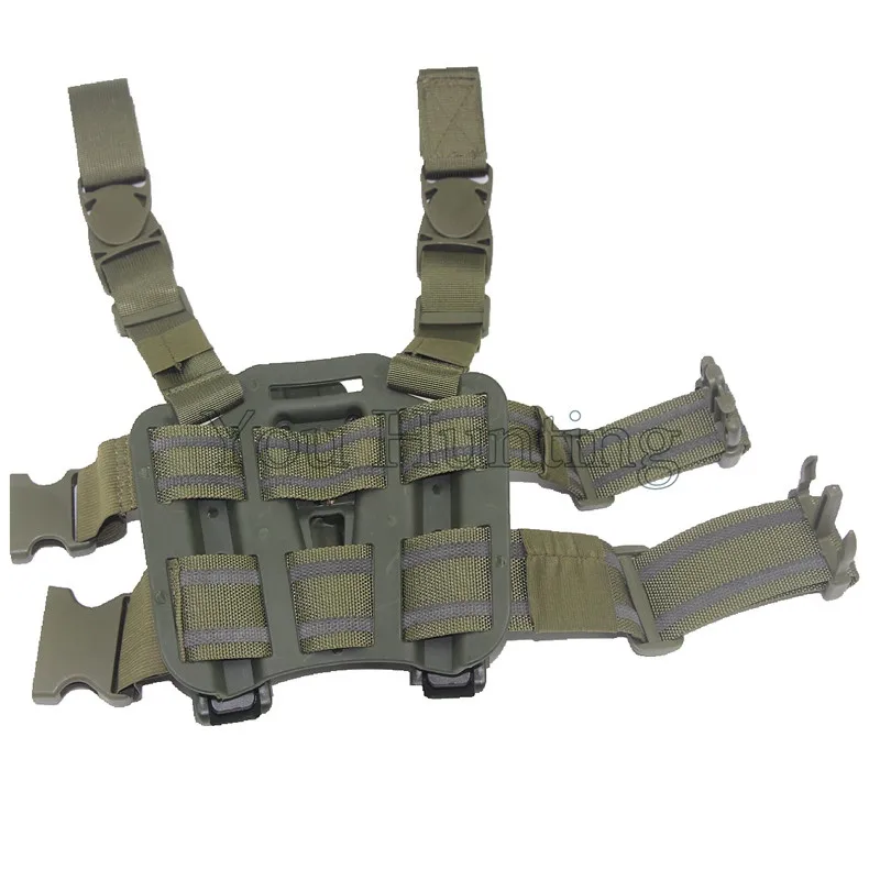 

OD Green Hunting Thigh Holster CQC Tactical Right Hand Drop Leg Pistol Holster RH M9 92 96