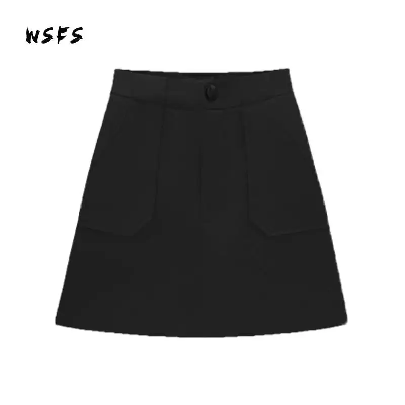 Wsfs розовая черная замшевая тканевая юбка женские элегантные юбки Aline Сексуальные клубные бандажные мини