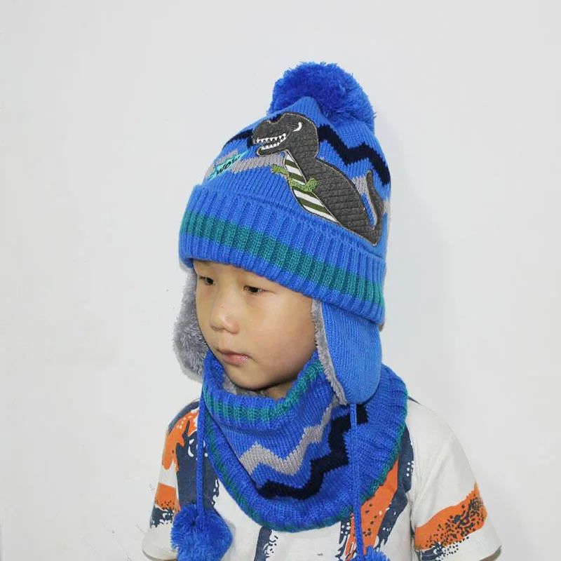 SexeMara Плотные теплые зимние Шапки мальчиков головные уборы Skullies Beanies зимняя шапка