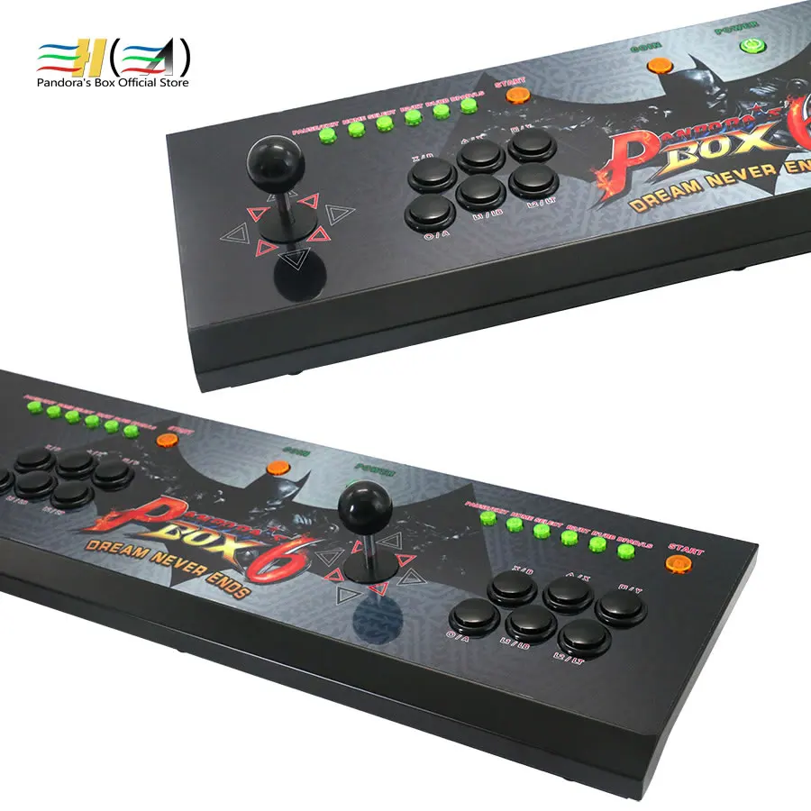 Pandora's box 6 1300 в 1 аркадная игровая консоль usb джойстик кнопки 2 игрока управляющая машина может добавить 3000 игр fba mame ps1 3d