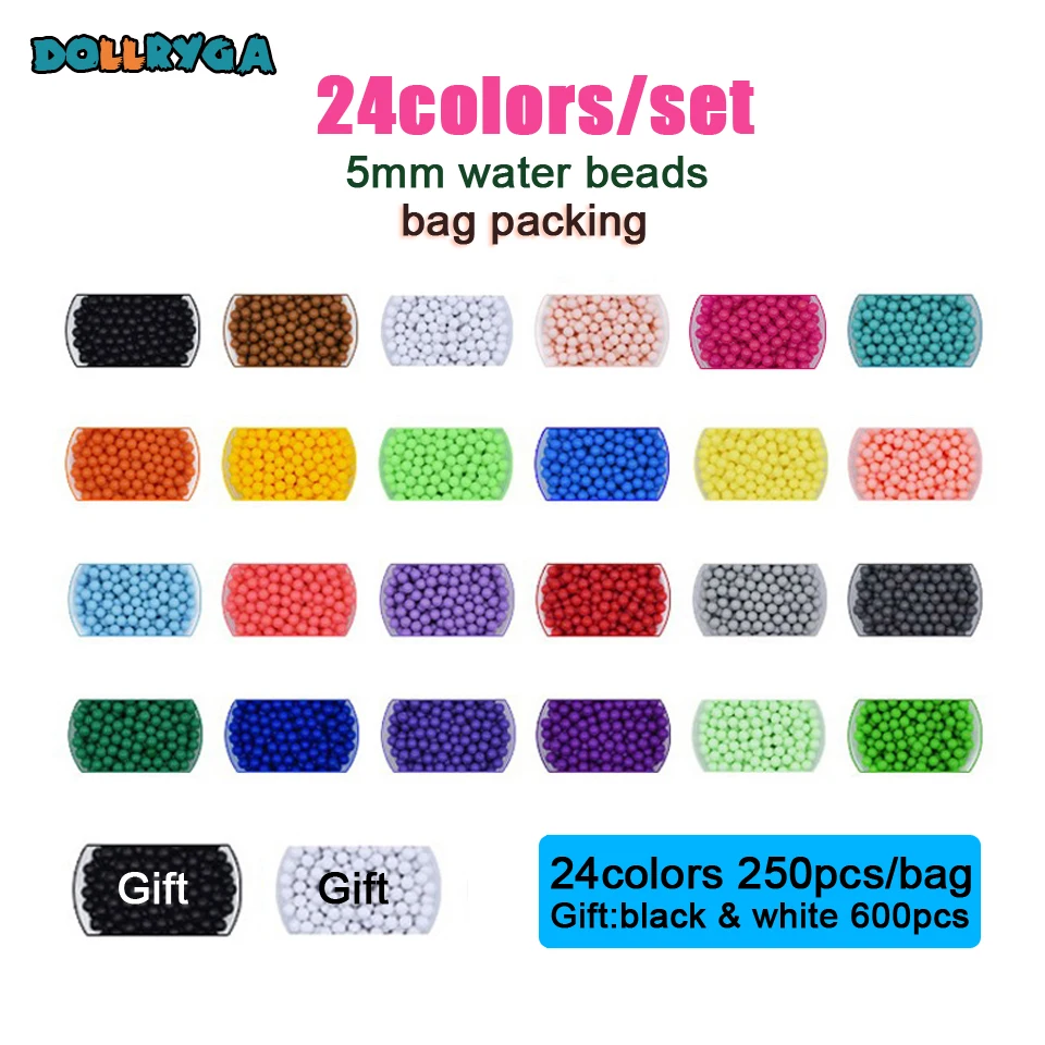 DOLLRYGA 24 цвета 6600 шт./компл. Perler DIY клейкие водяные бусины инструмент Аксессуары Aqua