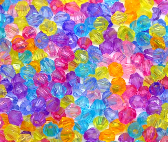 DoreenBeads 2000 смешанные биконовые Акриловые Крошечные бусины 4x4 мм (B10783) yiwu|bead acrylic|beaded