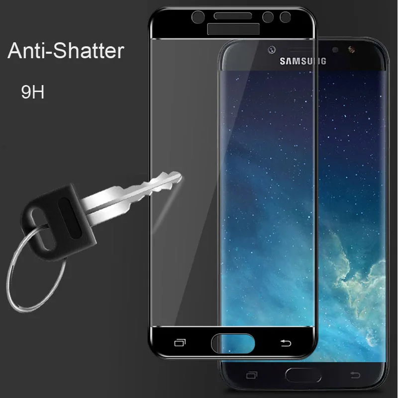 2 шт. закаленное стекло для Samsung Galaxy J7 2017 защита экрана J730F/DS полное покрытие 3D