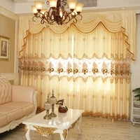 european hollow water solution embroidery shade curtains for living dining room bedroom