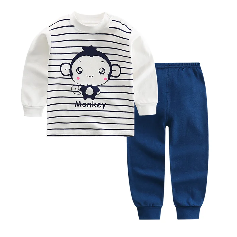 Spring Newborn Baby boys girls clothing pajamas set Cotton Long sleeves T-shirt + pants 2pcs suit For Infant clothes sets | Детская