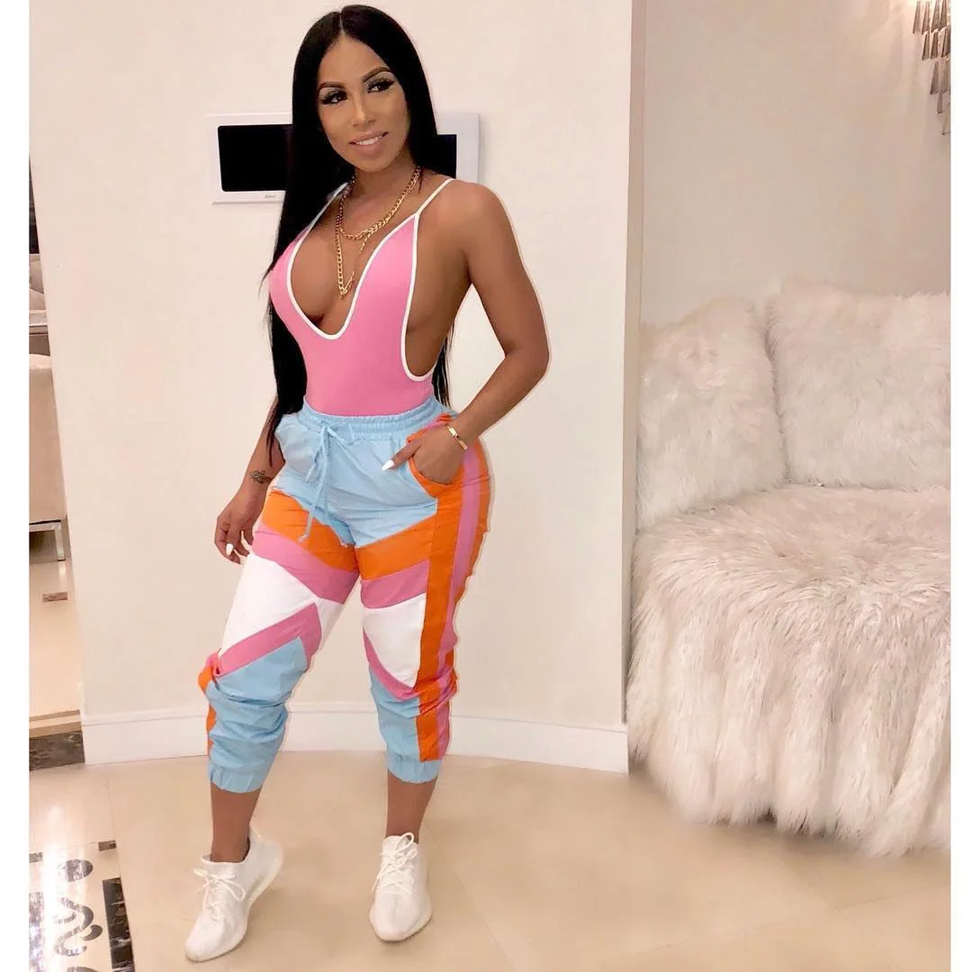 2019 Африканский женский новый спортивный пояс Талия Красочные Брюки карандаш в