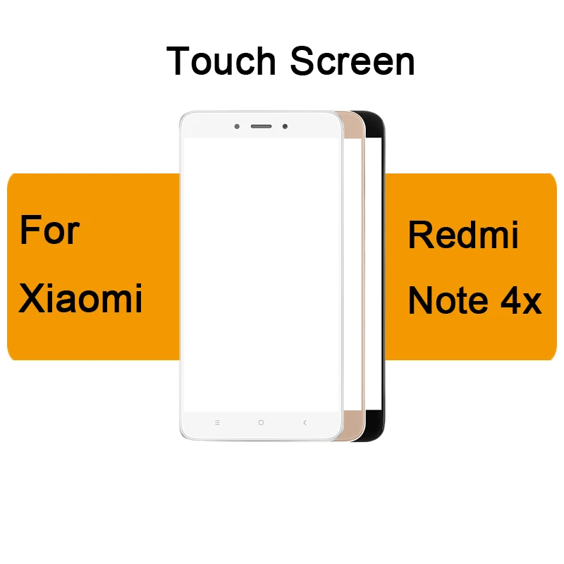 Сенсорный экран сенсор Переднее стекло дигитайзер Замена для Xiaomi Redmi Note