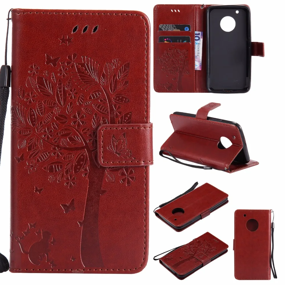 3D Tree Motorola Moto G5 Plus G5S Plus PU Leather Case for Moto G5 G5S Phone: Shell Wallet Flip Cover for Moto G 5S Celular image 2