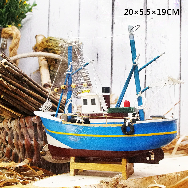Рыболовная лодка из массива дерева 20 см|craft boat|craft giftcrafts ornament |