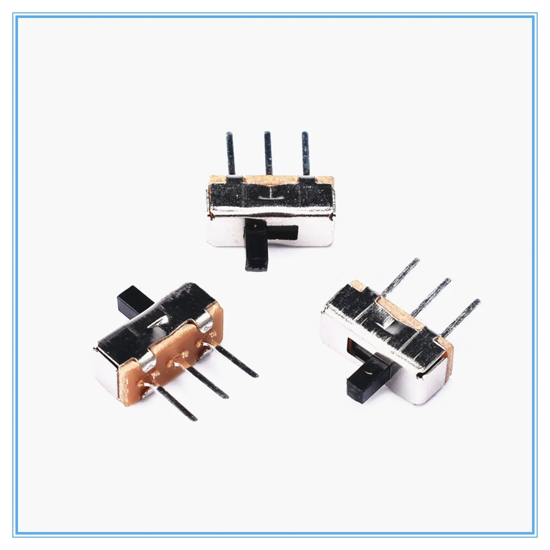 10 шт. 2 позиционное вкл./выкл. SPDT 1P2T 3 контактная панель PCB Мини Вертикальный