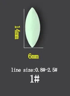 size 1 5 упаковок/лот светящийся поплавок 000#-5# светящийся семизвездный поплавок светильник поплавок ночного видения рыболовные снасти аксессуар A136 - Цвет: size 1