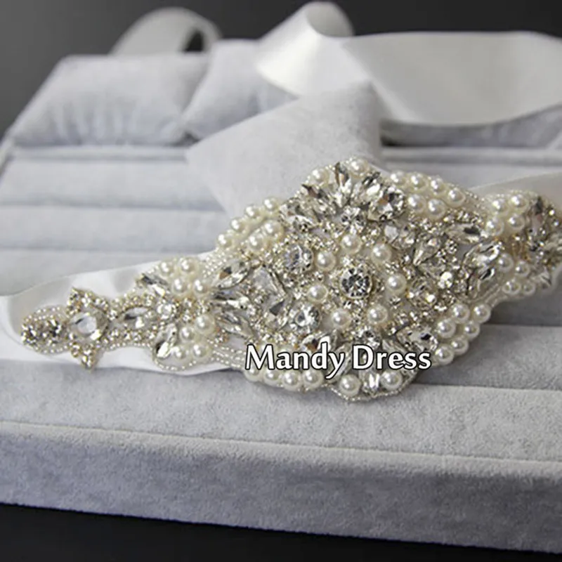 Mandy 2016 Wedding Accessories Appliqued Artificial Pearls Diamonds Handmade Manual Cutting Yarn or Satin Noble Belts | Свадьбы и