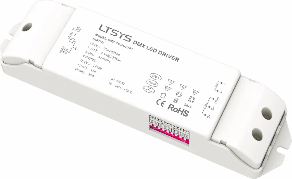 DMX 36 24 F1P1 Вт DMX512/RDM светодиодный драйвер AC100 240V вход Макс В/1.5A/36 Выход|driver jersey|driver usb