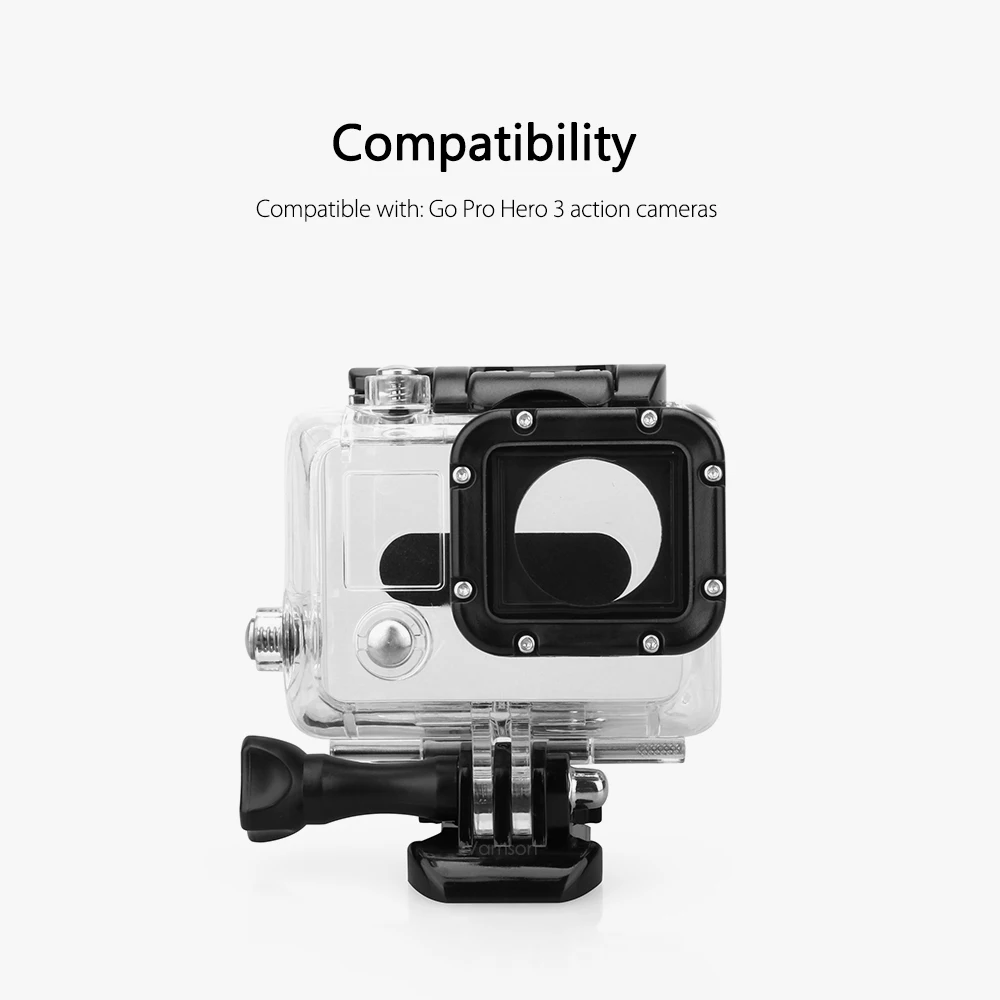 Vamson для GoPro аксессуары водонепроницаемый корпус чехол Gopro Hero 3 подводный дайвинг