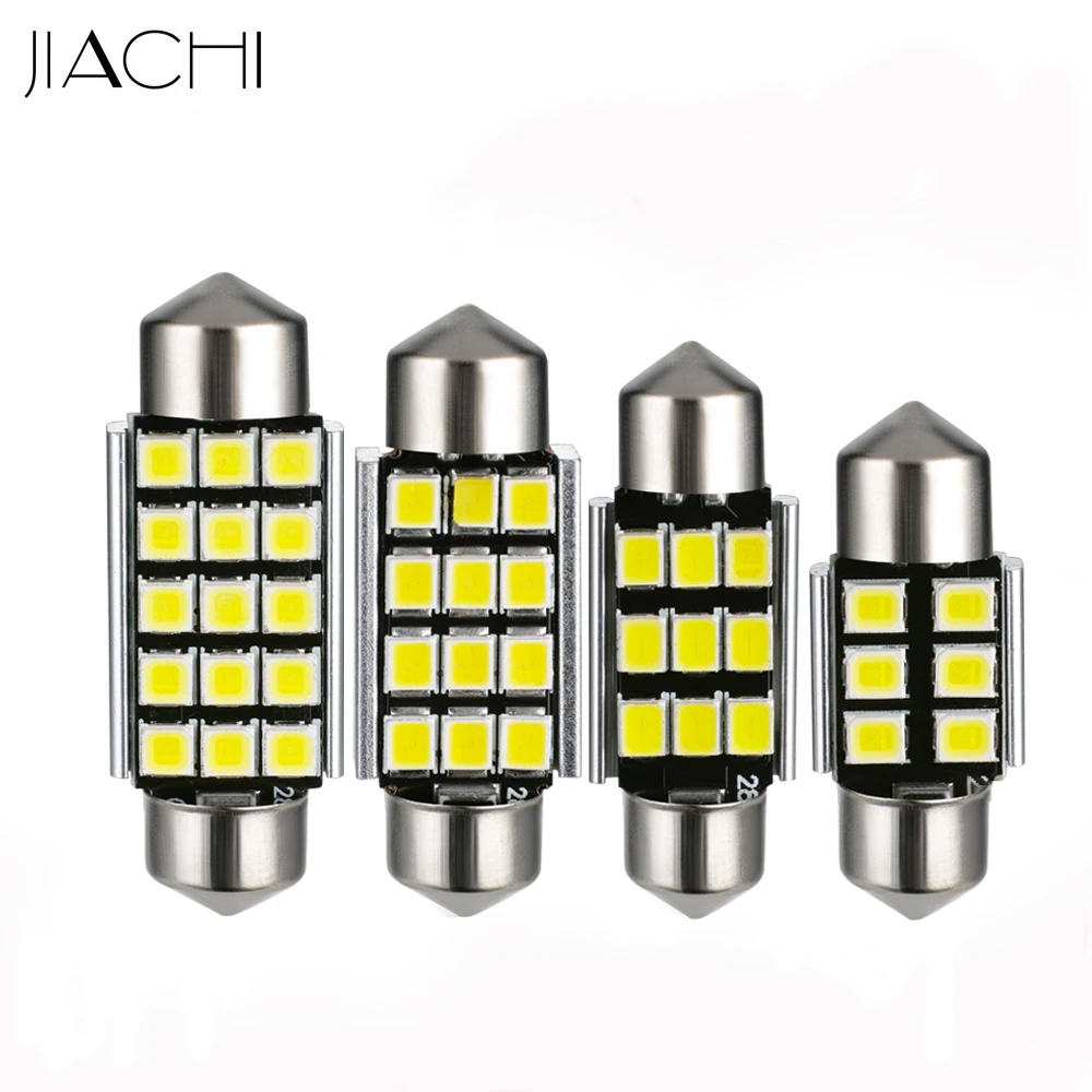 JIACHI 10 шт./лот Festoon C5W C10W 31 мм 36 39 41 CANBUS LED авто интерьер Doom лампа для чтения