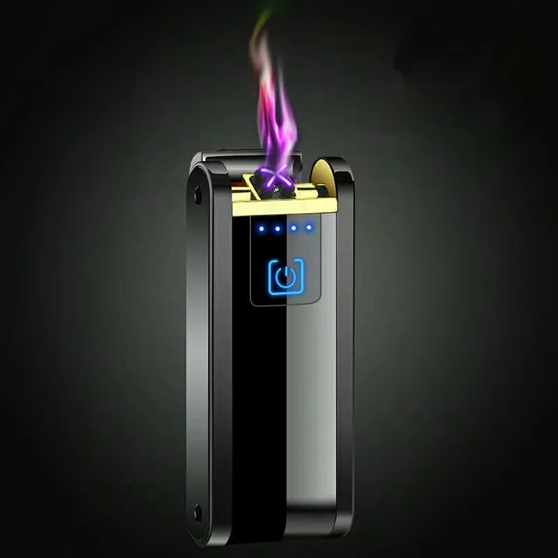 USB Зажигалка сенсорный выключатель питания дисплей умная плазменная двойная