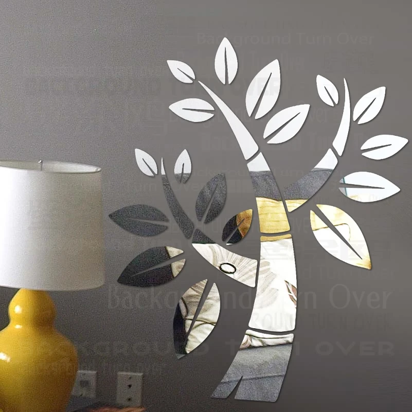 Зеркальные настенные Стикеры наклейки для украшения комнаты домашний декор