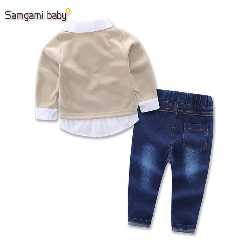 SAMGAMI BABY Детский костюм джентльмена из двух предметов с галстуком-бабочкой +
