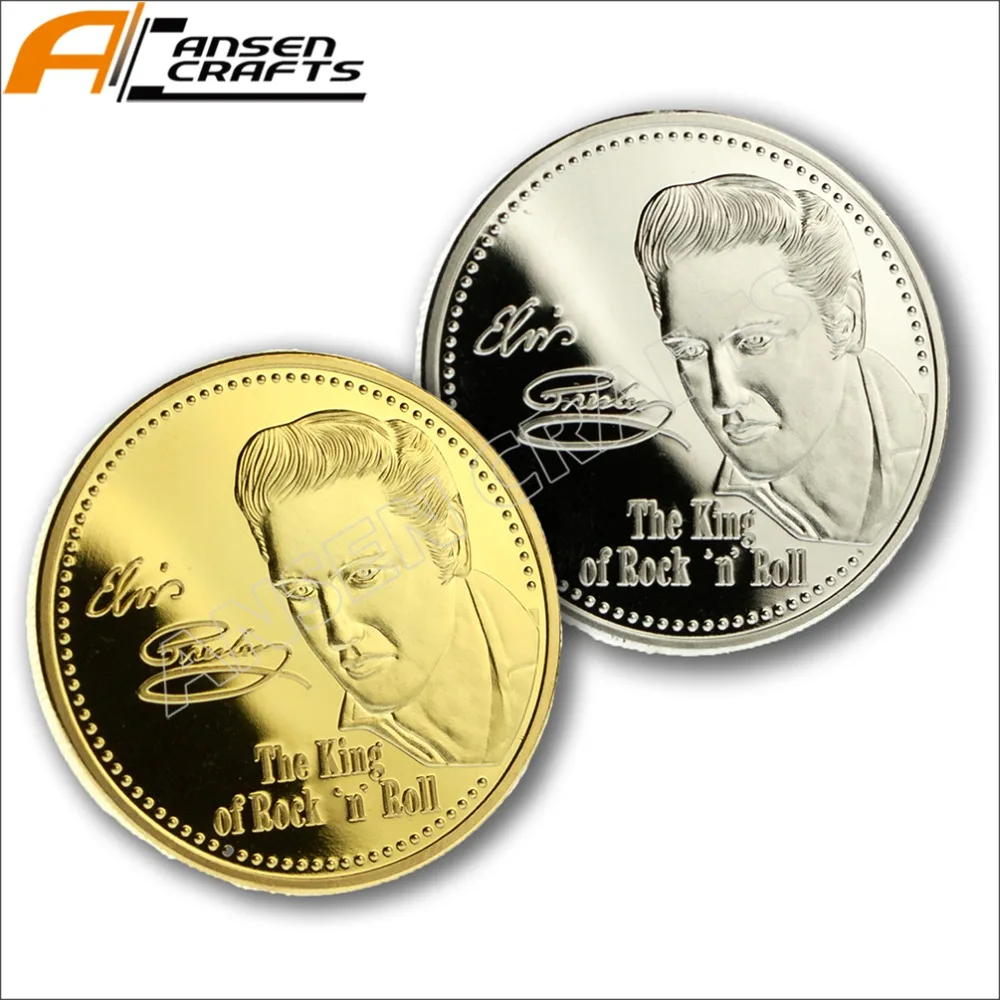 

The Kind of Rock 'n' Roll Elvis Presley Gold Coin 2pieces/set Fr. USA