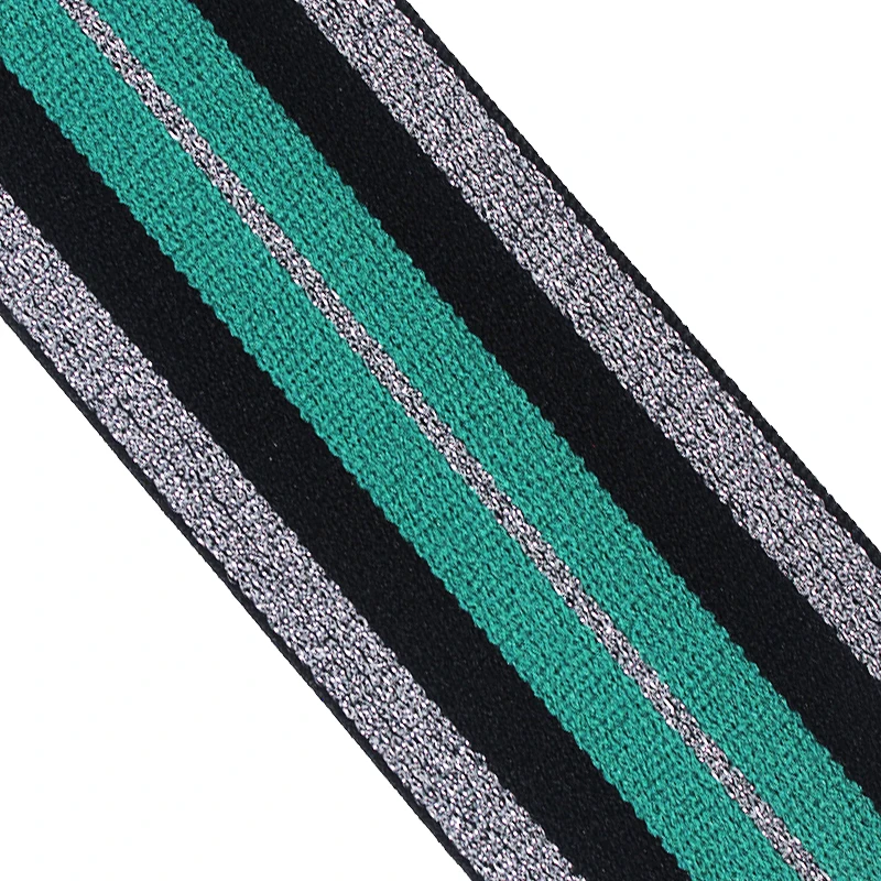 20 ярдов 47 мм зеленые серебряные эластичные кружевные ленты с отделкой тесьма