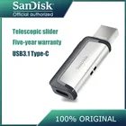 Sandisk SDDDC2 Флеш накопитель 32 Гб Тип-C USB3.1 Dual OTG USB флэш-накопитель 16 Гб 150 мс 64 Гб памяти usb флешки на флэшке, бесплатная доставка 128 ГБ