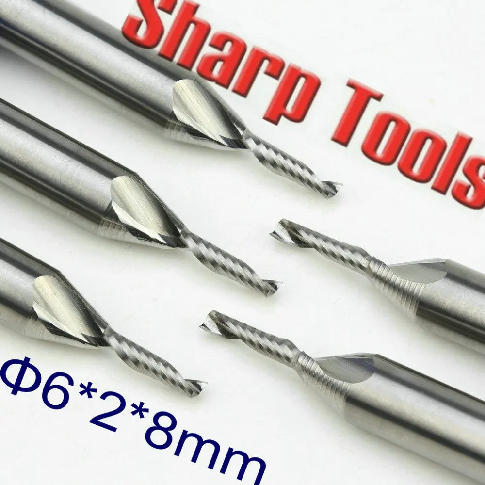 1 шт. 6 мм Ced2 5mm одна флейта Endmill Карбид CNC бит профессиональный резак для акриловых