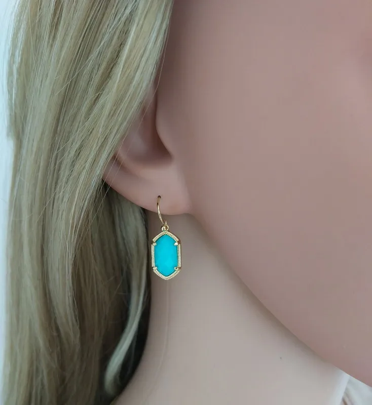 Turquoise Маленькие овальные летние цветные ожерелья подвески - Окраска металла: Turquoise