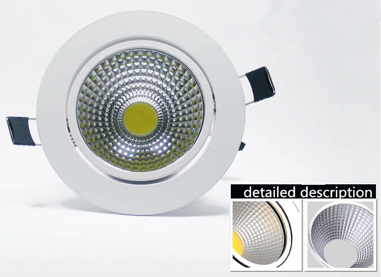 Бесплатная доставка 1 шт. утопленный светодиодный потолочный светильник с cob