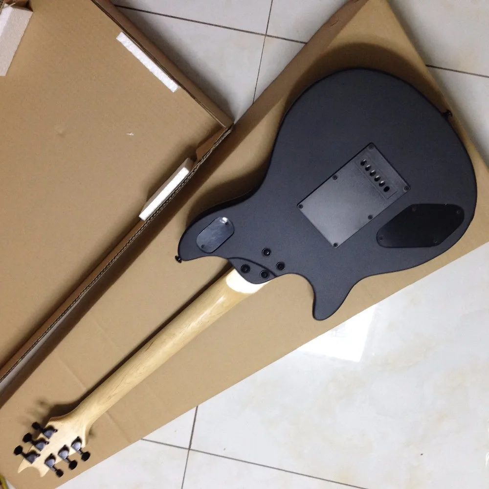 Хорошее звучание Горячая электрогитара JS-43 EVH Вольфганг Черный матовый цвет ручной работы высокое качество липа