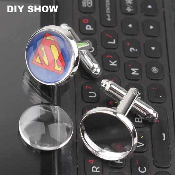 Запонки заготовок Настройки запонки лотки с серебряным покрытием Медь