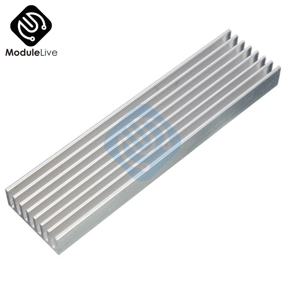 

100x25x10mm Aluminum Heat Sink Cooling LED Power IC Transistor For Computer Board Motherboard MOS Tube TO-3P Large Power Tube