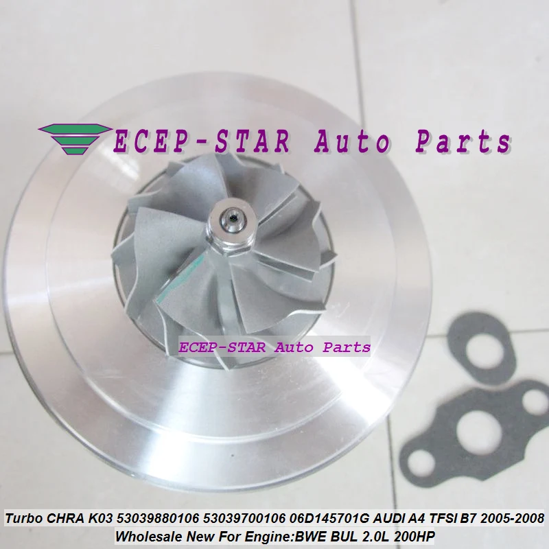 Турбо-картридж CHRA Core K03 106 53039880106 53039700106 06D145701G для AUDI A4 A6 S4 S6 Avant B7 2005- BWE BUL 4.2L 2.0L TFSI |