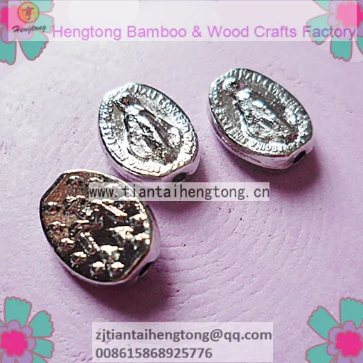 

free ship 150pcs/pack 9mm*7mm alloy bead/ religious beads/ metal oval beaded accessory ,Miraculous bead