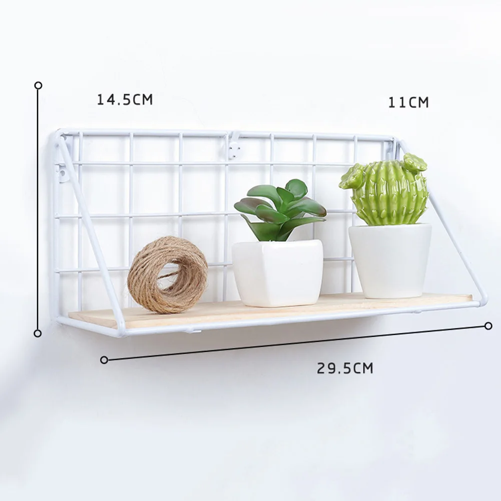 Лучшая металлическая деревянная настенная подвесная полка современная простая