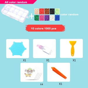 10 color 1000pcs LoveCCD 15 цветов, 3500 шт., водные липкие бусины, игрушка, Волшебная ручная работа, бумажные аксессуары для бисера, игрушки-головоломки для детей, подарок J01#20 - Цвет: 10 color 1000pcs