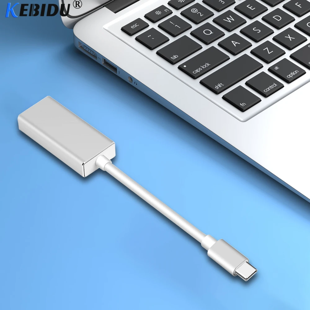 KEBIDU 4K Тип C для мини-дисплея порт мини кабель адаптера DP USB 3 1 mini DisplayPort UHD 1080P ChromeBook