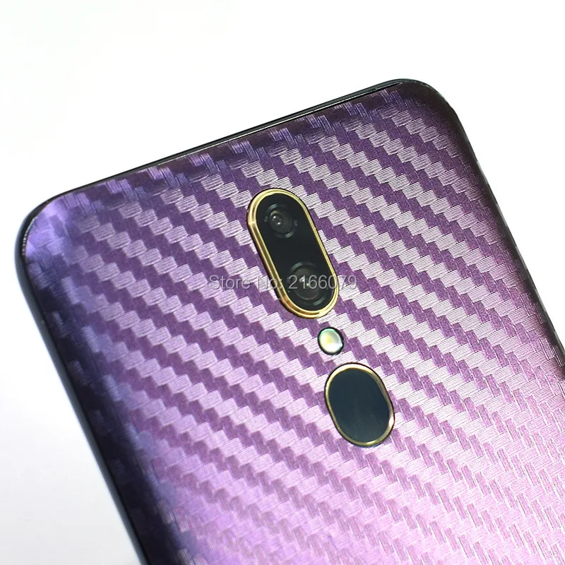 Для OPPO A9 A9X A7 A7X A5 A3 3D градиентная задняя крышка из углеродного волокна наклейка