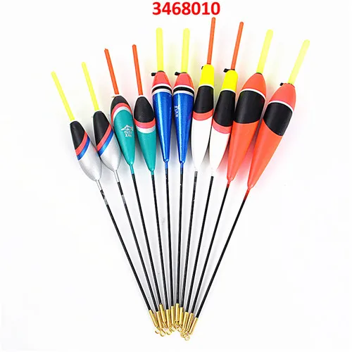 3468010 FISH KING 10 шт./Партия 1 г-5 г разноцветные дневные ночные Рыболовные Поплавки Pesca Boias поплавки для рыбалки аксессуары - Цвет: 3468010