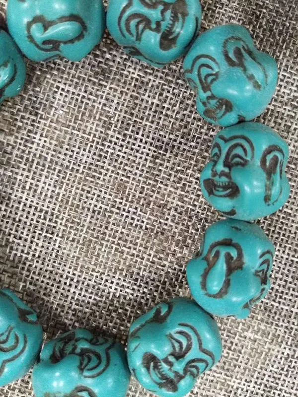 Антиквариат разное бирюза скульптура смех нитка цитрон украшения браслеты