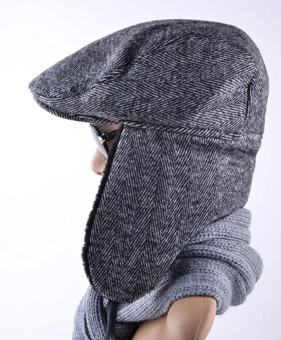 Новинка 2018 Кепка-Авиатор модифицированной версии для мужчин берет шапка с ушками