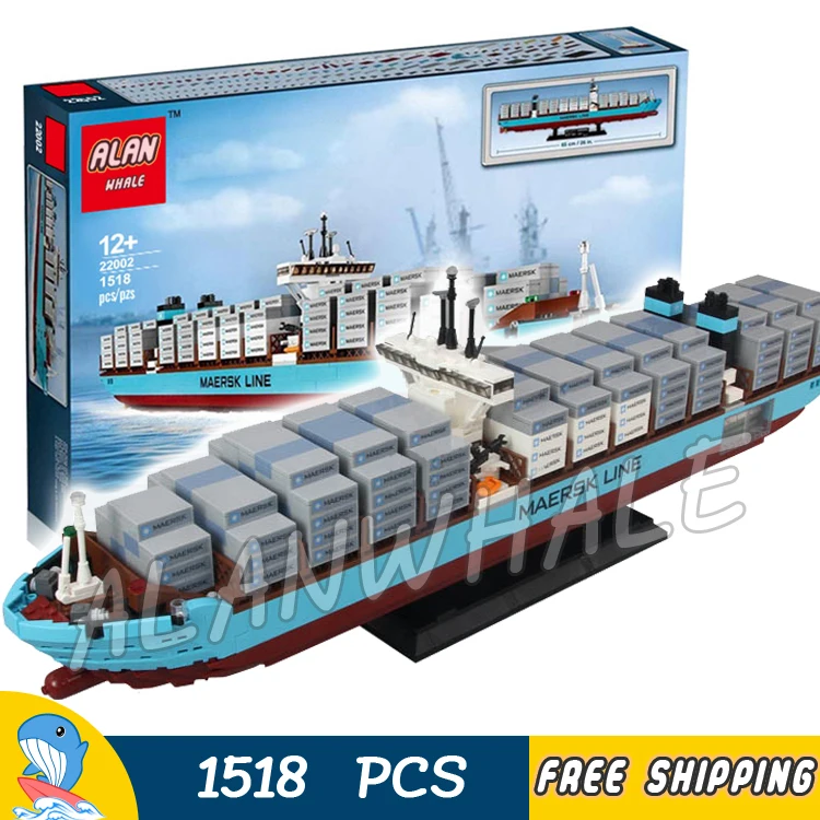 1518 шт. Creator Expert Maersk Line Triple-E Freighter грузовой корабль 22002 фигурка строительные блоки игрушки, совместимые с Lago