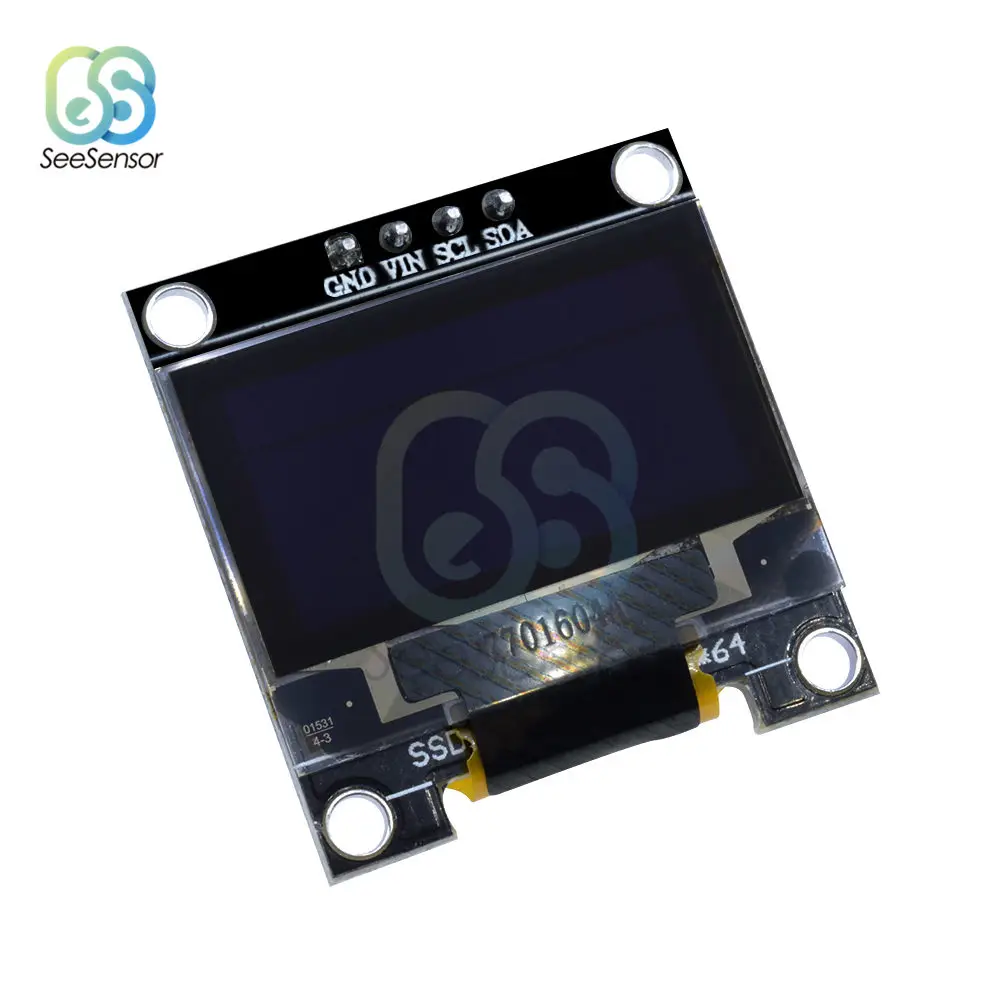 Модуль OLED 0 96 дюйма IIC Серийный белый/синий/желтый синий 128X64 I2C SSD1306 плата с ЖК