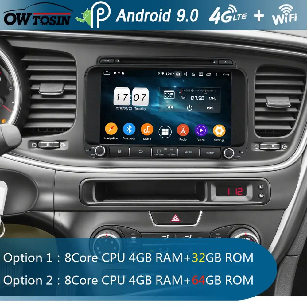 " ips 8 ядерный 4 Гб ОЗУ+ 64 Гб ПЗУ Android 9,0 Автомобильный DVD Радио gps Navi для Kia OPTIMA K5 DSP CarPlay Parrot BT стерео Adas