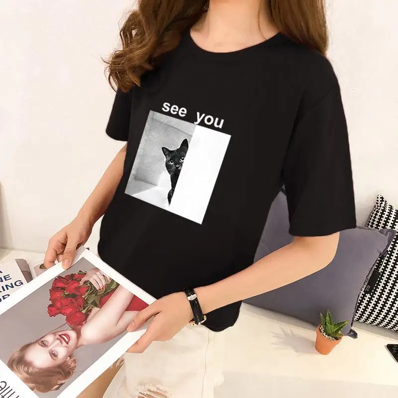 Фото 2019 Новый Yfashion Женский Повседневный свободный круглый воротник универсальные 2019 Новый Yfashion Женский Повседневный свободный круглый воротник универсальные